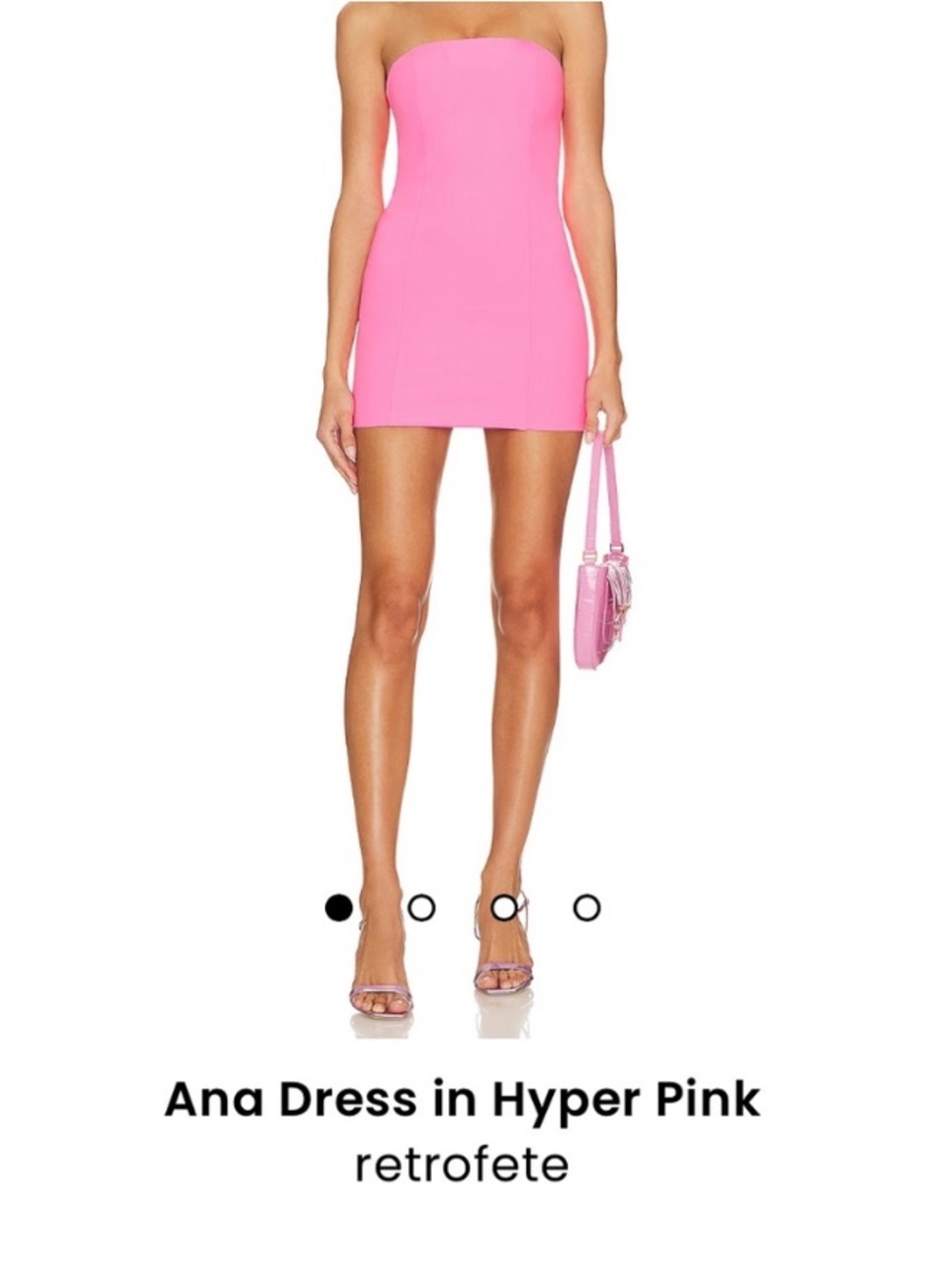 Retrofete Ana Dress in Hyper Pink